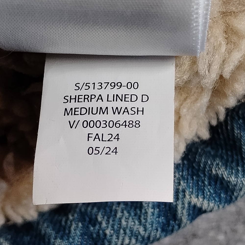GAP Denim Diet Coke Sherpa Lined Jacket Mens Medium Blue Wash 513799-00 FAL24 - Picture 8 of 14